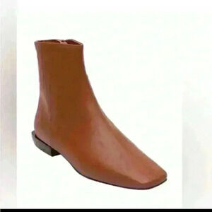Linea PAOLO Rad ankle boots booties shoes Cognac Womens Size 4.5 New Without Box